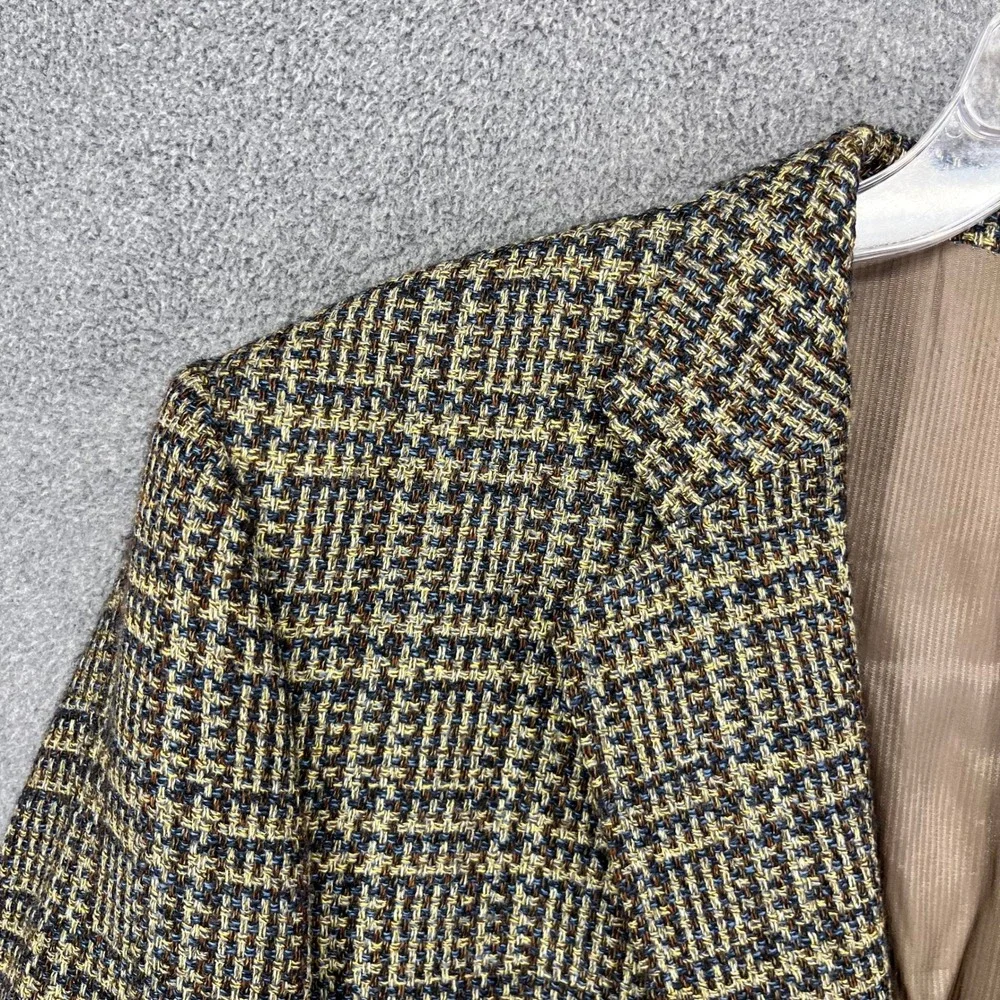 Ermenegildo‎ Zegna Soft Wool Blend Plaid Blazer Sport Coat Mens Size 54